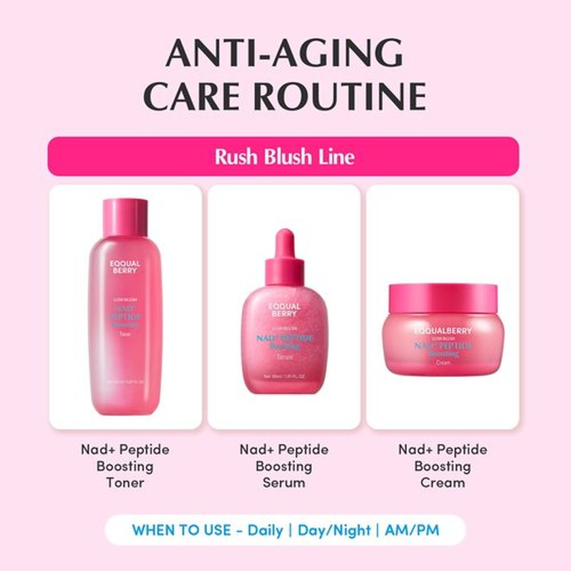 EQQUALBERRY NAD+ Peptide Boosting Toner – Radiance-Enhancing, Hydrating & Firming Toner for Dull Skin, Fine Lines & Wrinkles with Peptides & Ceramide – Anti-Aging Korean Skincare(5.07 fl.oz/150ml)