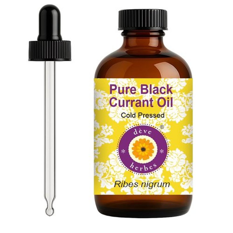 dève herbes Black Currant Oil (Ribes nigrum) with Glass Dropper | Cold Pressed | Pure | Natural | for Diluting Essential Oils | for Skin & Massage | Non-Sticky | Lightweight | Unisex | 120ml (4 oz)