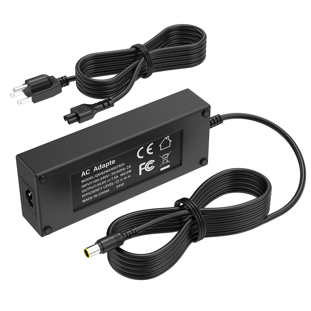 24V 180W Generator Charger for Jackery 1000 Portable Solar Generator Power Station Power Cord AC Adapter Compatible with Jackery Explorer 1000 880 E1000 E880 1002Wh 880Wh 3x1000W Charging Plug Cable