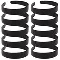 Wecoe Black Headbands for Women Girls 10pcs 1 Inch Wide Plastic Headbands with Teeth Plain Hard Head Bands Hairbands Diy Crafts Hair Accessories for Women & Girls