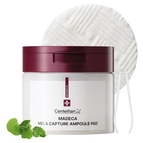 CENTELLIAN 24 Madeca Mela Capture Ampoule Pad (Evening, 5.58fl oz / 60 pcs) - Highly Concentrated Ampoule Pads for Tone Correcting, Vegan, Korean Skin Care. Niacinamide, TECA, Madecassic Acid.