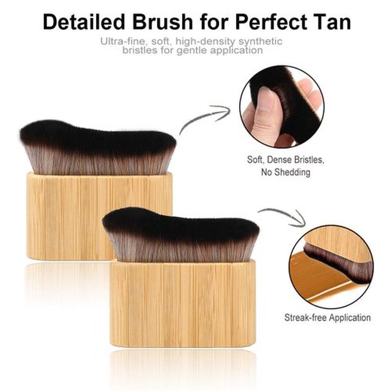 Skiennix 2-in-1 Tanning Mitts - Self Tanner Applicator & Brush Kit for Lotion, Sunless, Body & Face