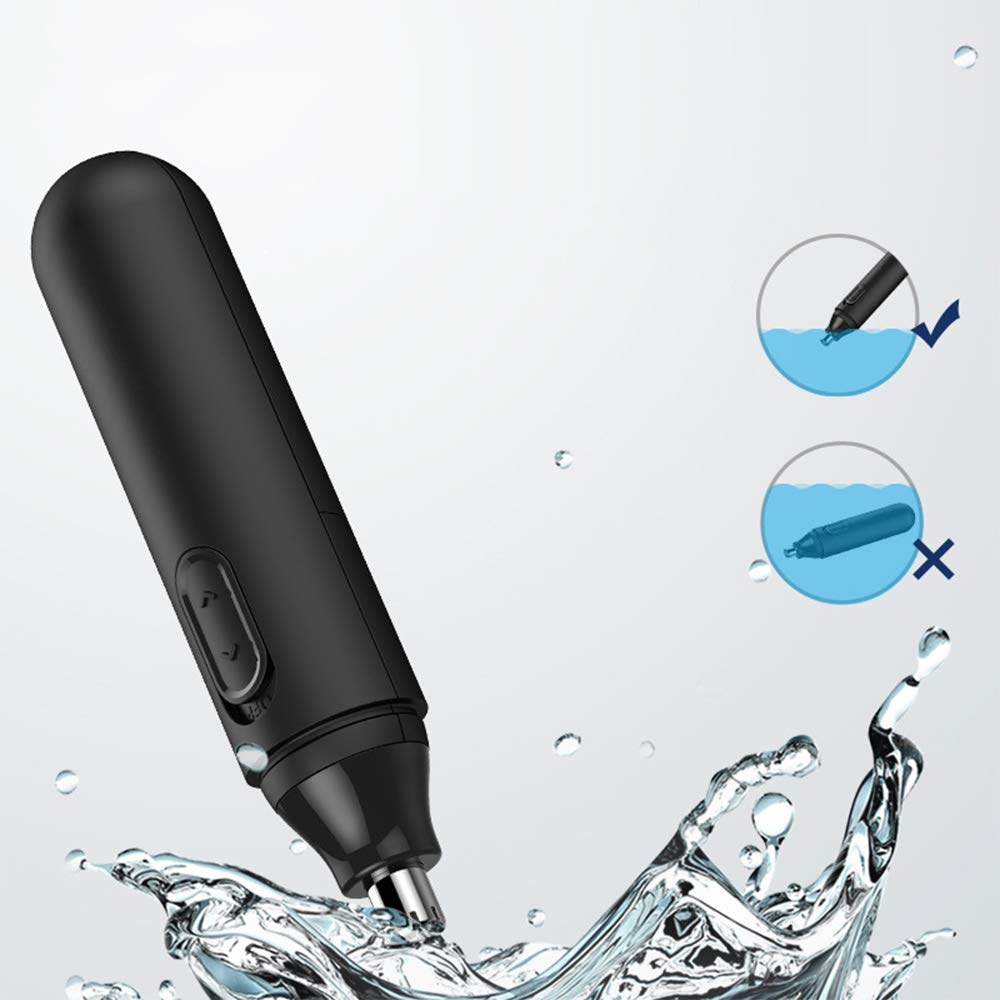 Dr.Pedi Nose Hair Trimmer for Men and Women, Clipper and Ear Hair Trimmer with Water Resistant Nose Trimmer for Mens Nose Hair Trimmer, Black (01-0040)