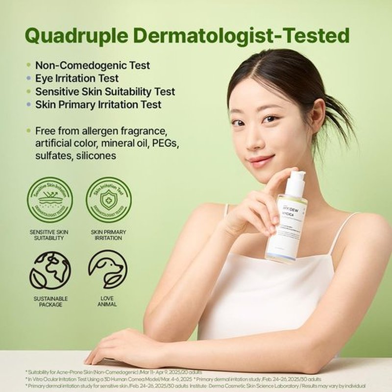 DearMYDEW HYCICA Soothing Pore Cleansing Oil | Non-Comedogenic Makeup Blackhead Remover for Sensitive Skin with 7 CICA & 10 HA, Deep Pore Cleanser, Double Cleansing, Korean Skincare, 6.76 fl oz