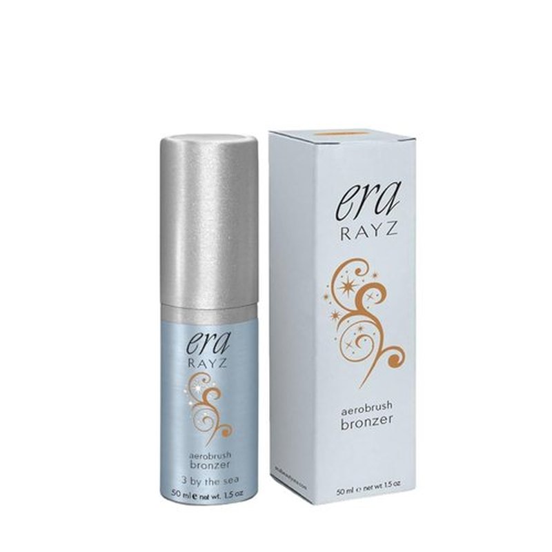 ERA Rayz Spray On Bronzer - Buildable Airbrush Makeup for Everyday Use | Dark Bronze with Shimmer, 1.5 oz