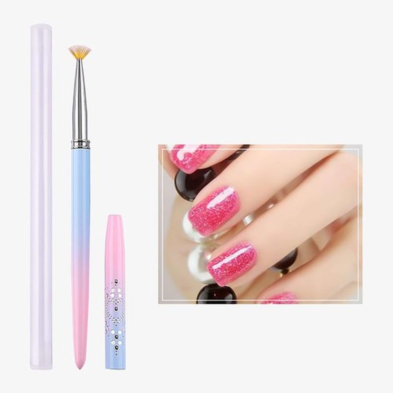 SILPECWEE 3Pcs Ombre Nail Brush Acrylic Nail Art Brushes Nail Gradient Brushes Nail Painting Pen Ombre Brush for Gel Nails Manicure Design Brush Nail Art Tools