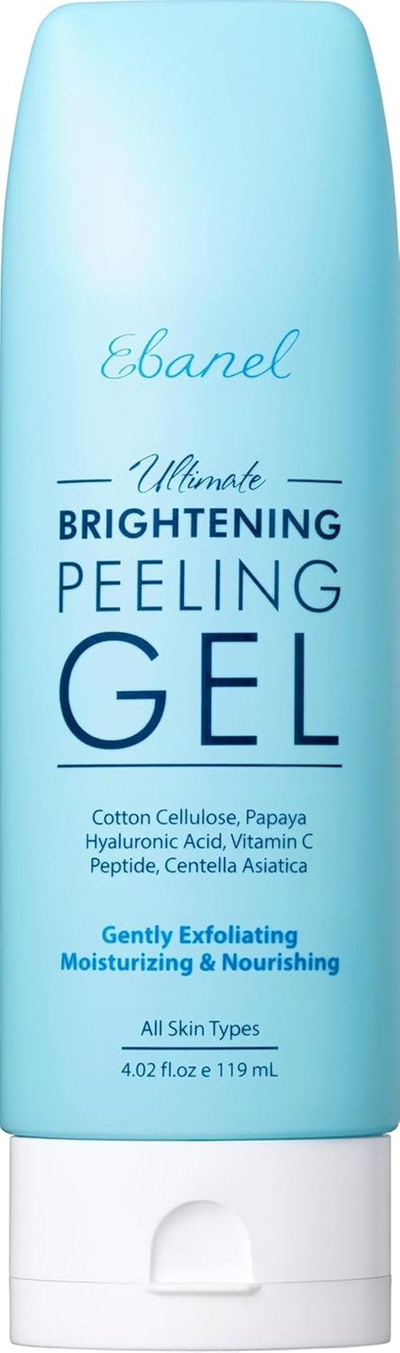 Ebanel Brightening Peeling Gel - Gentle Exfoliating Face & Body Scrub with Rice, Papaya & Hyaluronic Acid