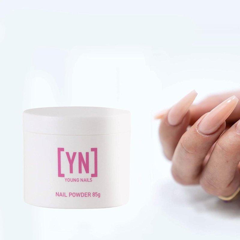 Young Nails Acrylic Core Powder - Professional Self-Leveling Nail Powder | Clear, Nude, Pink & White - 85g