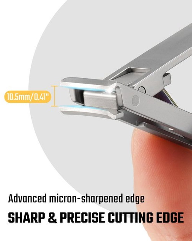 KeyUnity KN02 Keychain Nail Clippers, Foldable Stainless Steel Fingernail Cutter for Travel & Everyday Carry