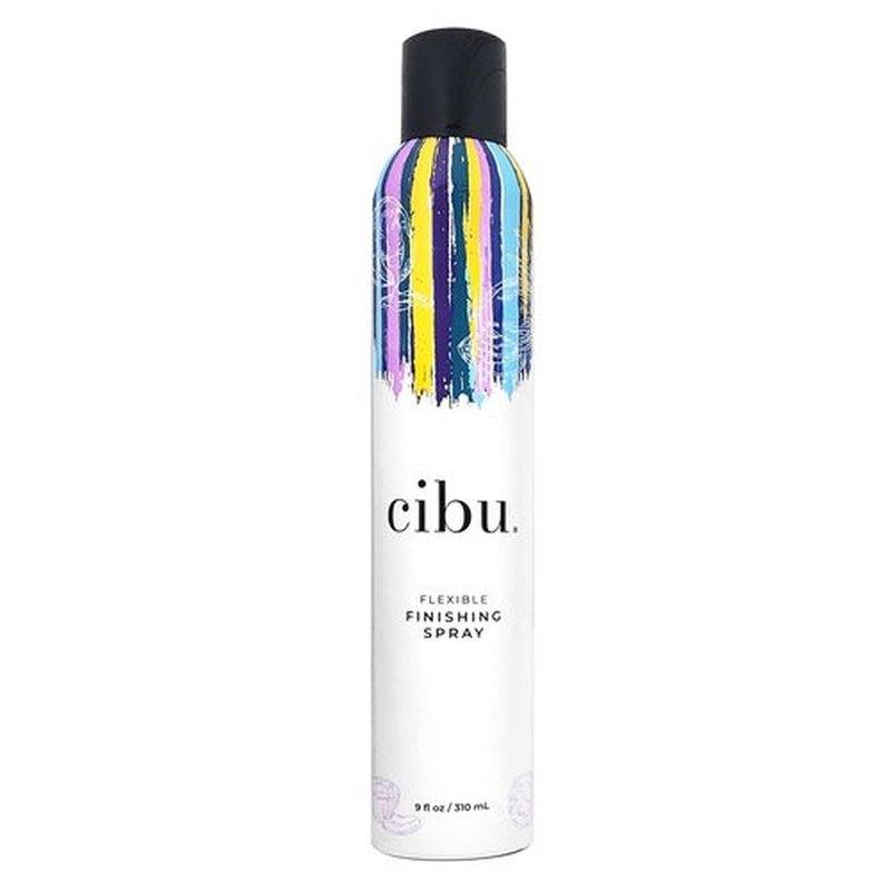 Cibu Flexible Finishing Spray - Humidity-Resistant for Shine and Protection - Long-Lasting Firm Finishing Hold Hair Spray for Heat Styling & Humidity Control w/ Argan and Coconut Oils - 8oz