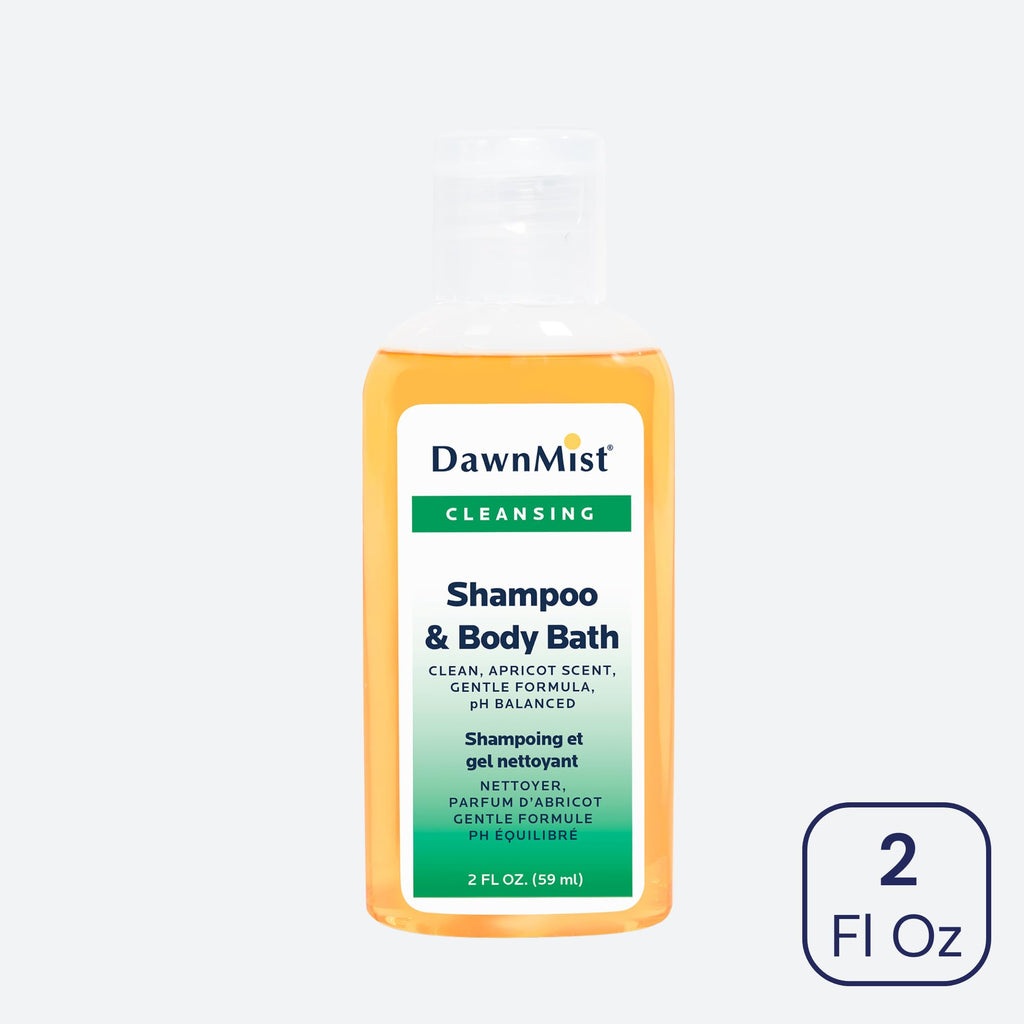 Dukal DawnMist Shampoo & Body Bath with Dispensing Cap, 2 oz. Bottle (Pack of 5)