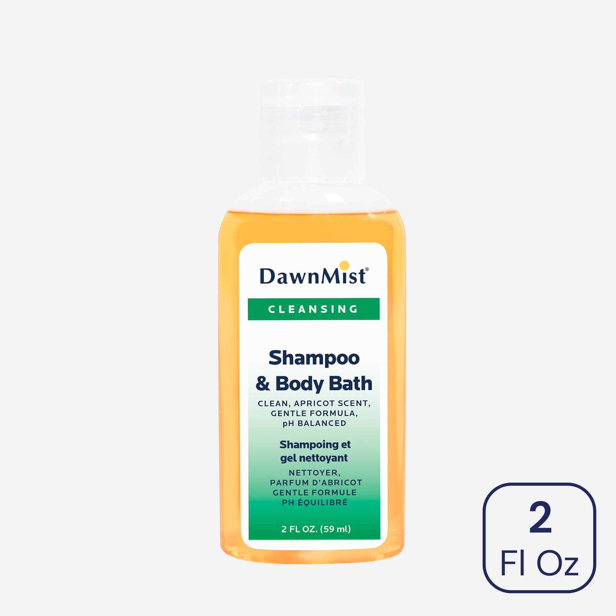 Dukal DawnMist Shampoo & Body Bath with Dispensing Cap, 2 oz. Bottle (Pack of 5)