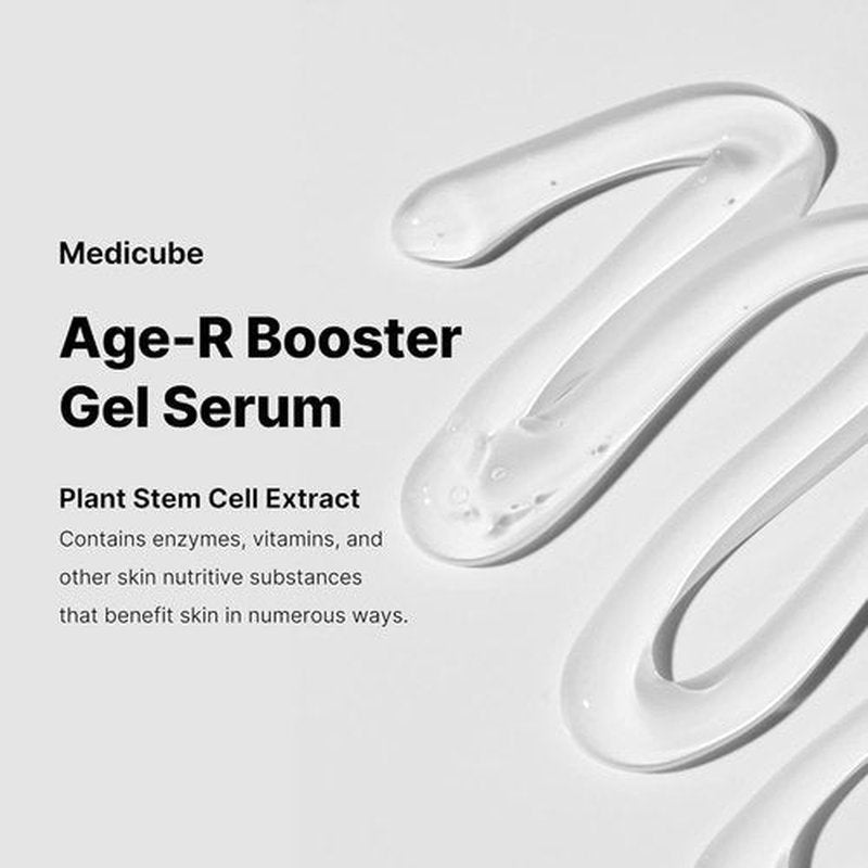 Medicube Age-R Booster Gel Serum - Nourishing Facial Serum with Plant Stem Cells & Hyaluronic Acid | Hypoallergenic Korean Skincare