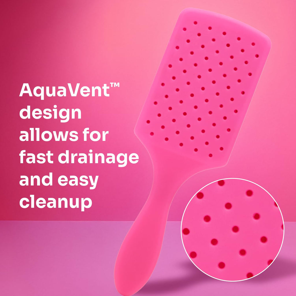 Wet Brush Paddle Detangler Hair Brush - Ultra-Soft IntelliFlex Bristles | AquaVent Design for All Hair Types
