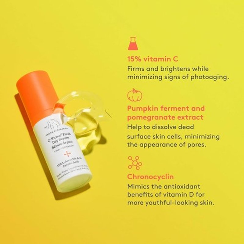 Drunk Elephant Hydra & Bright Skincare Set - C-Firma (9 ml) & B-Hydra (8 ml) - Clean, Cruelty-Free Formula