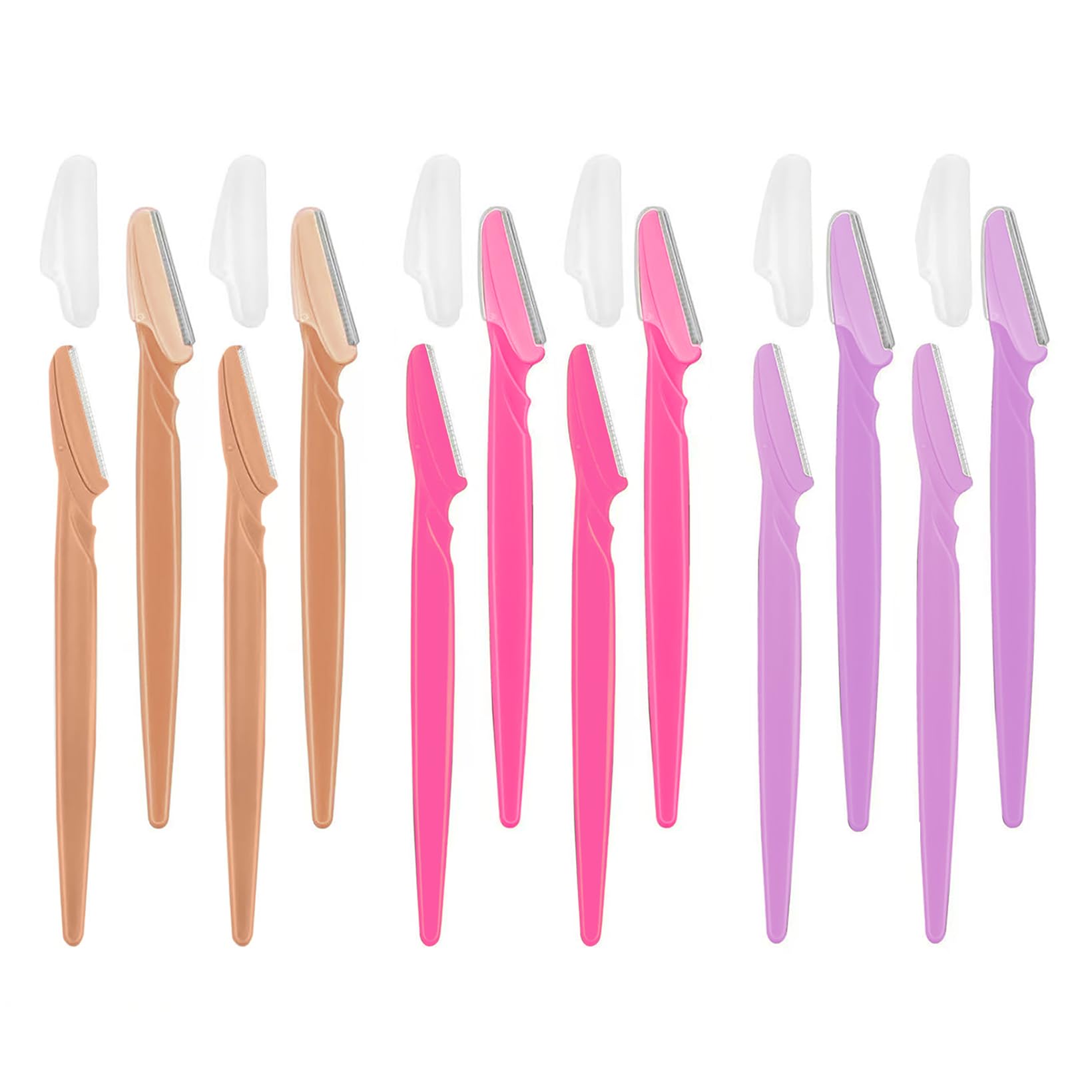 Facial Dermaplane Razor for Women Face - Eyebrow Razor Face Shaver Kit Dermaplaning Tool for Peach Fuzz Removal, Facial Hair Removal for Women and Men, 12 Pcs