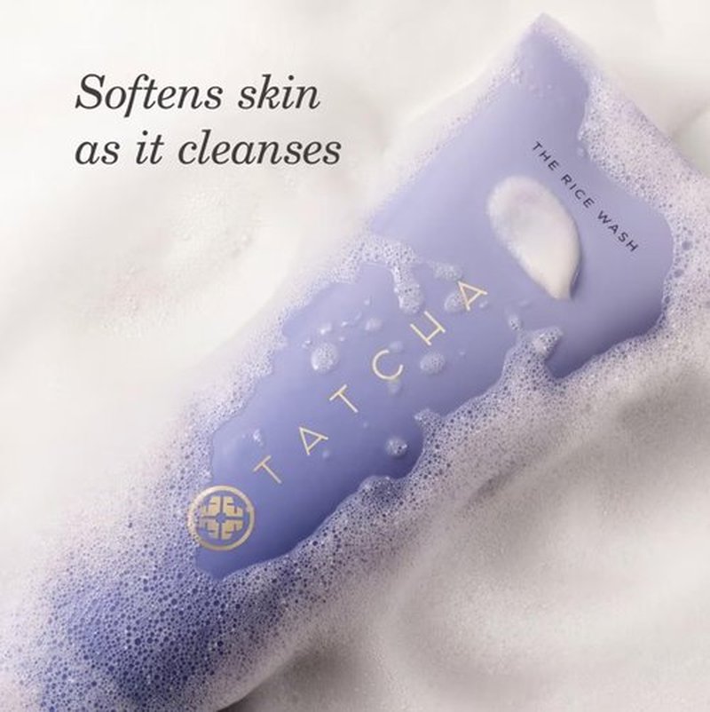 TATCHA The Rice Wash - Travel-Sized Soft Cream Facial Cleanser for Luminous Skin | 50 ml/1.7 fl. oz.