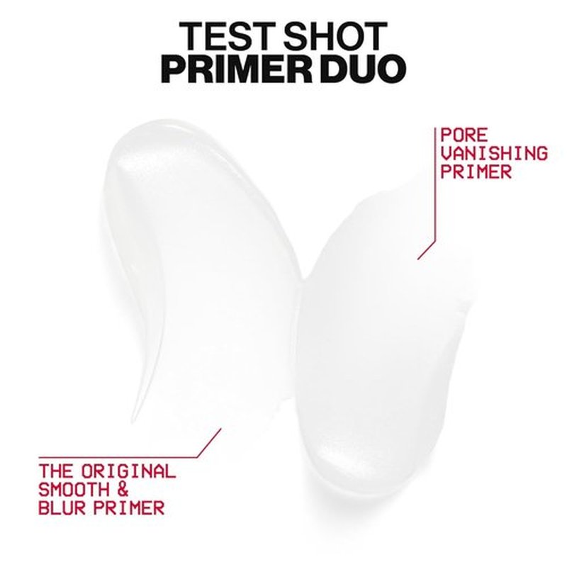 Smashbox Test Shot Primer Duo - Travel Size OG & Pore Vanishing Primer Gift Set | Smooths & Blurs Fine Lines