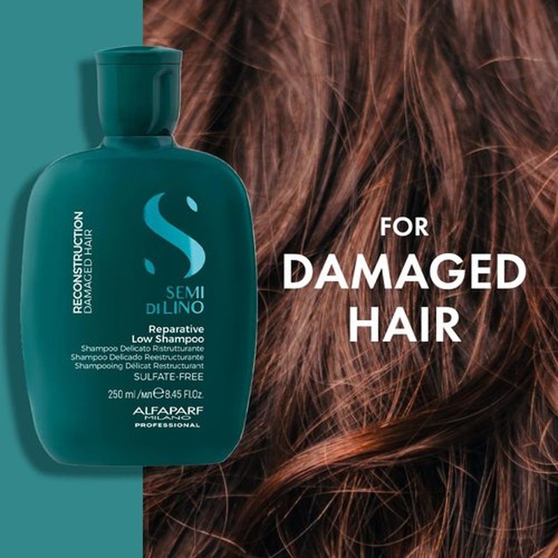Alfaparf Milano Semi Di Lino Shampoo - Reparative Formula for Damaged Hair | Sulfate & Paraben Free