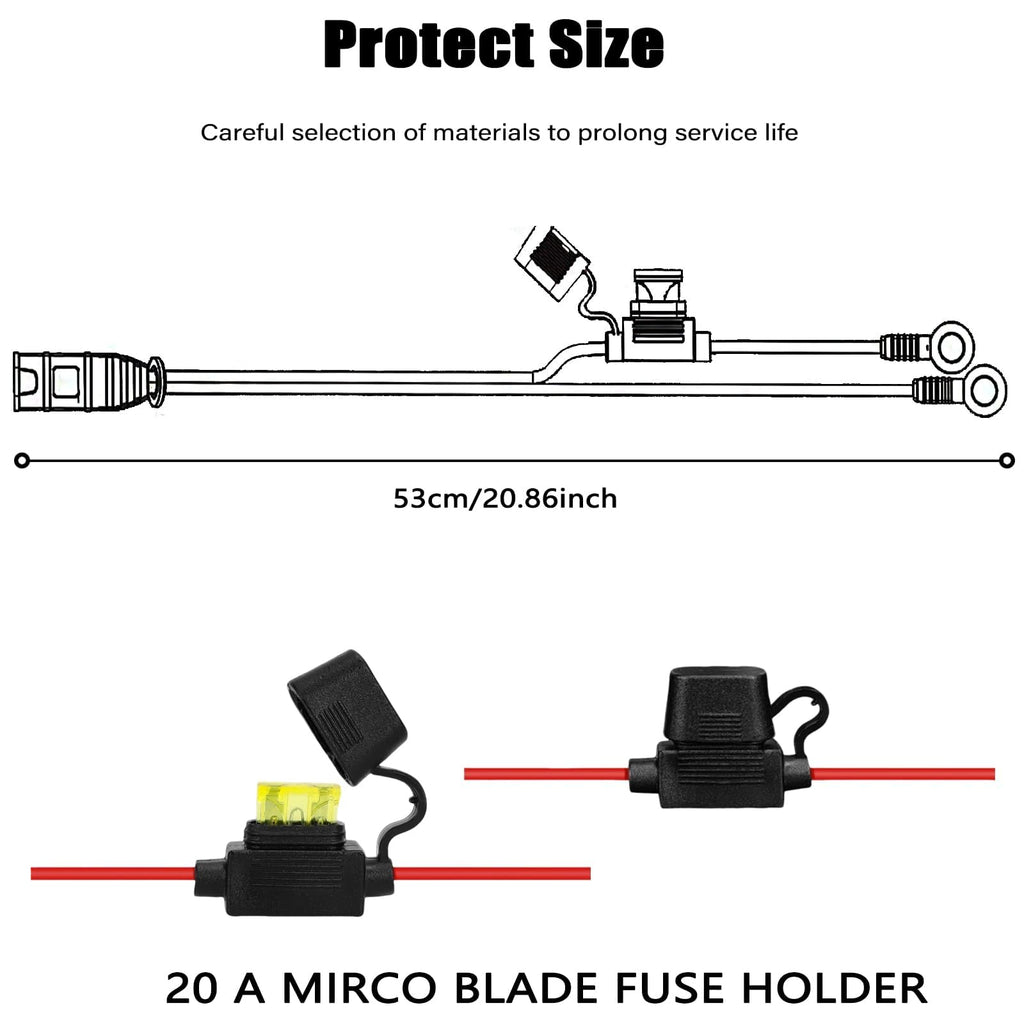2 PCS M10 XL Eyelet Harness Compatible with NOCO GC008 X-Connect Chargers