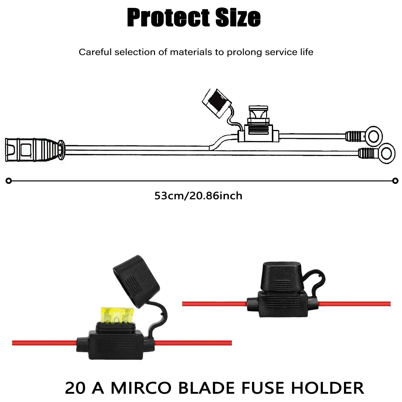 2 PCS M10 XL Eyelet Harness Compatible with NOCO GC008 X-Connect Chargers