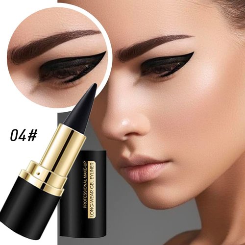 Evpct Black Eyeliner Gel Pencil - Waterproof Formula for Long-Lasting Wear | 2 Pcs Set for Halloween & Everyday Use