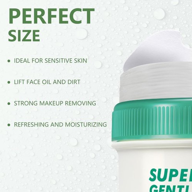 AVVA VISION Super Gentle Makeup Remover Wipes Sensitive Skin Eye Makeup Removal Pads Facial Cleansing Plant-Based Fibers, 120 Wipes