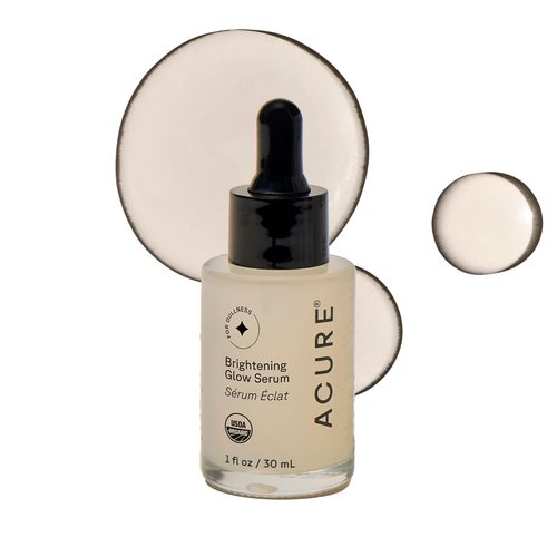 Acure Brightening Glow Serum - Anti-Aging Facial Serum with Argan & Cranberry Seed Oil | 1 fl oz, Vegan & Cruelty-Free