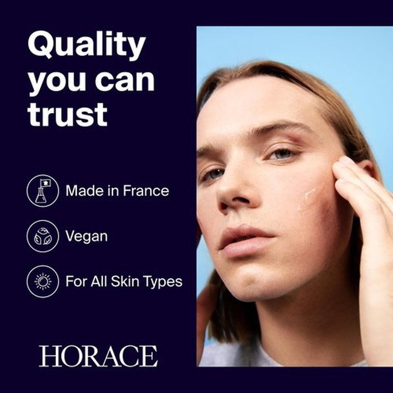 HORACE Salicylic Acid + Niacinamide Face Serum for Men - Anti-Blemish & Pore Tightening Treatment | Unscented, 30ml