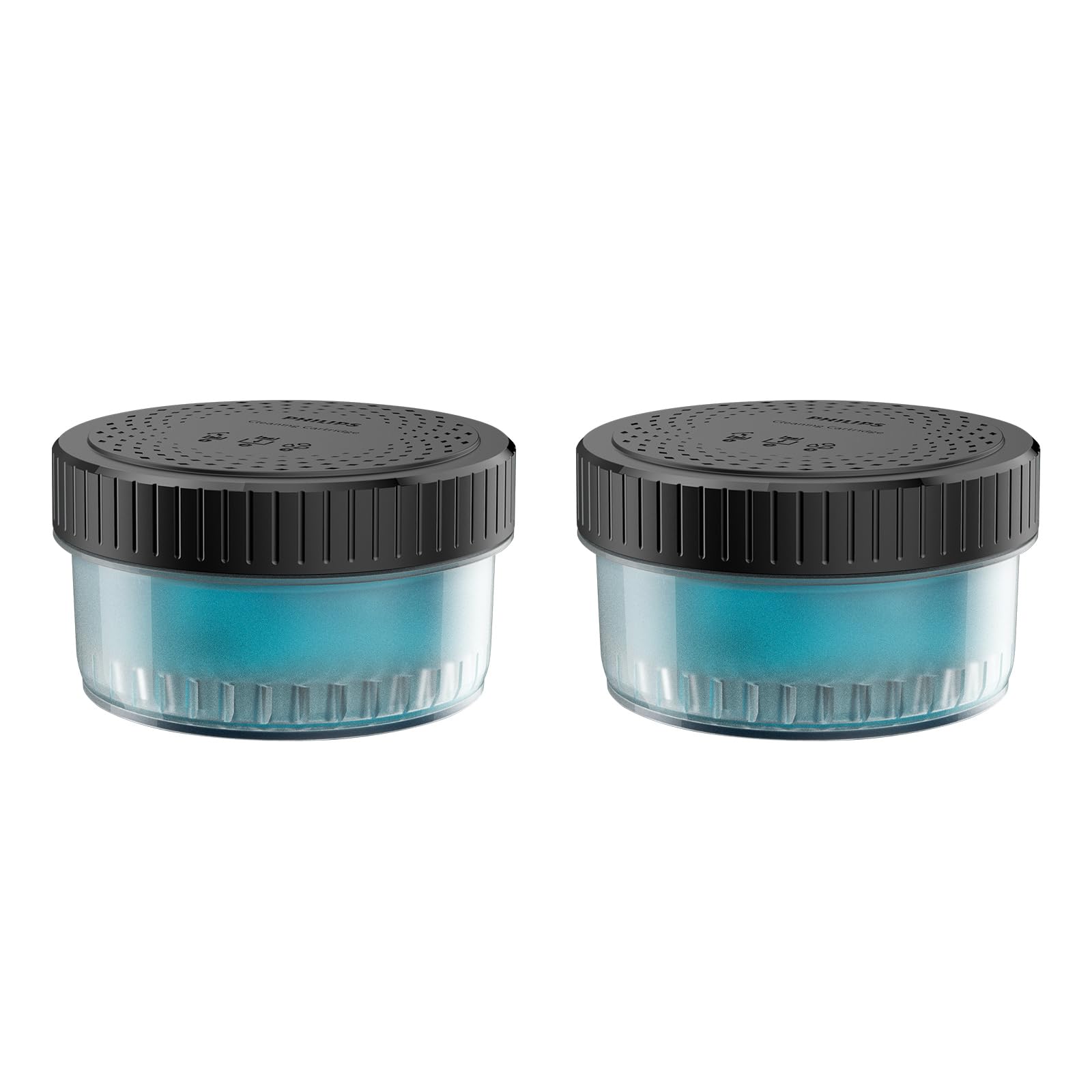 Norelco Philips Quick Clean Pod Cartridge, Easy Cleaning of Your Electric Shaver, Alcohol Free and Skin Friendly Formula, 2 Pack, Model CC12/52