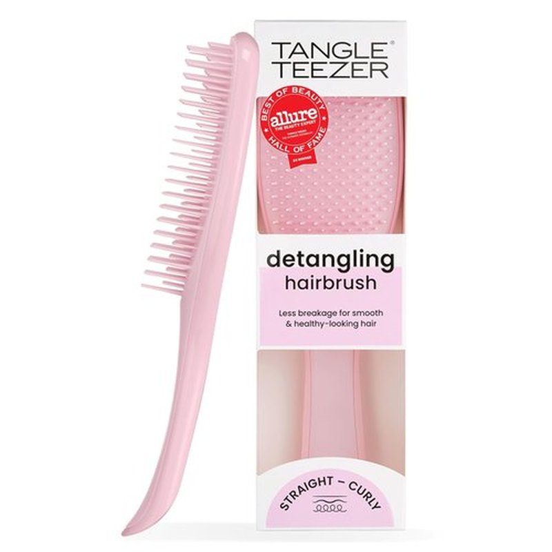 Tangle Teezer Ultimate Detangler Brush - Eliminates Knots & Reduces Breakage | Millennial Pink for Wet & Dry Hair