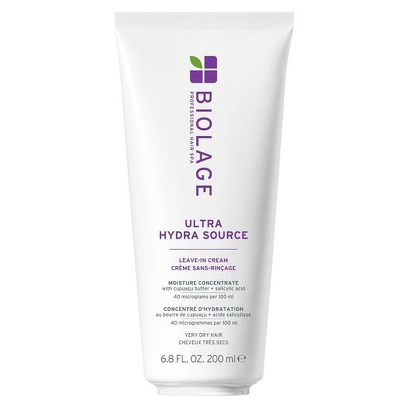 Biolage Ultra Hydra Source Leave-In Cream - Moisturizes & Controls Frizz for Very Dry, Thick Hair | Infused with Cupuaçu Butter & Salicylic Acid