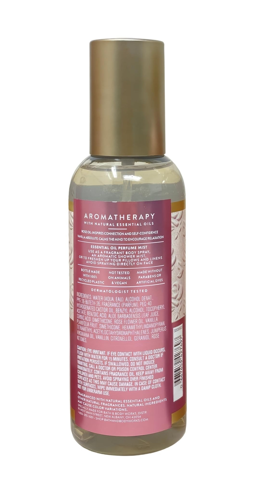 Bath & Body Works Aromatherapy Inspire Love Rose + Vanilla 2 Essential Oil Perfume Mists with a Creamy Rose Bar Soap