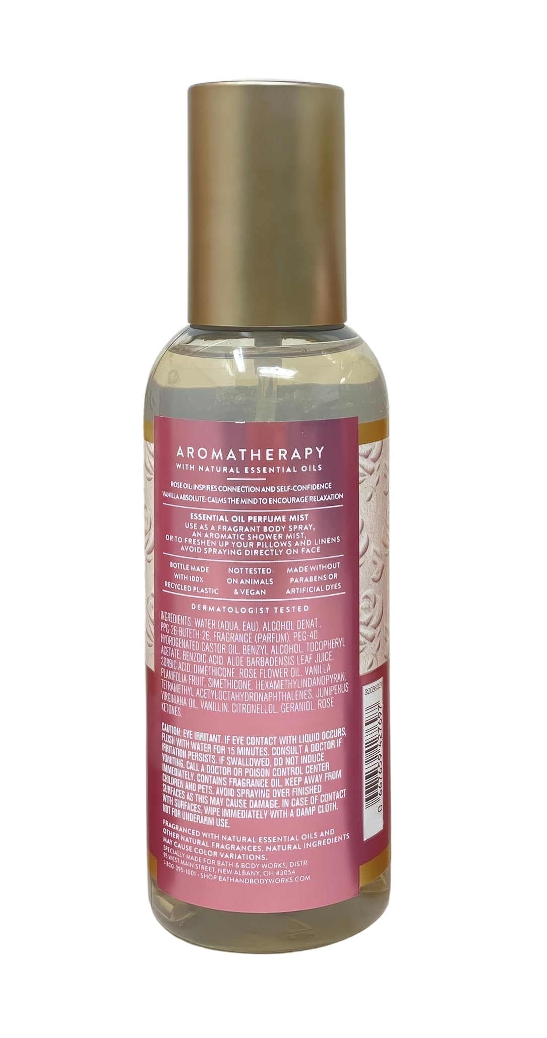 Bath & Body Works Aromatherapy Inspire Love Rose + Vanilla 2 Essential Oil Perfume Mists with a Creamy Rose Bar Soap