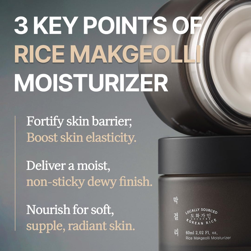 House of Dohwa Rice Makgeolli Moisturizer – Deeply Hydrating & Nourishing – Made with Domestically Sourced Korean Rice – 60 ml (2.02 Fl Oz) – Korean Skincare
