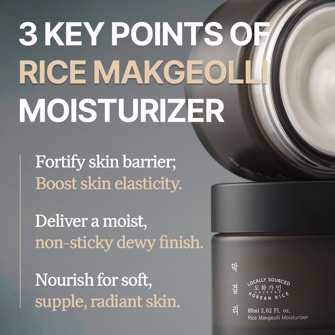 House of Dohwa Rice Makgeolli Moisturizer – Deeply Hydrating & Nourishing – Made with Domestically Sourced Korean Rice – 60 ml (2.02 Fl Oz) – Korean Skincare