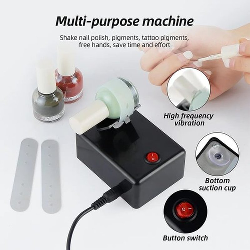 HUBEST Electric Paint Mixer & Nail Polish Shaker - Professional Vortex Shaker Machine for Hobby Model Color, Lash Glue, Tattoo Ink - Continuous Liquid Mixer with Non-Slip Base