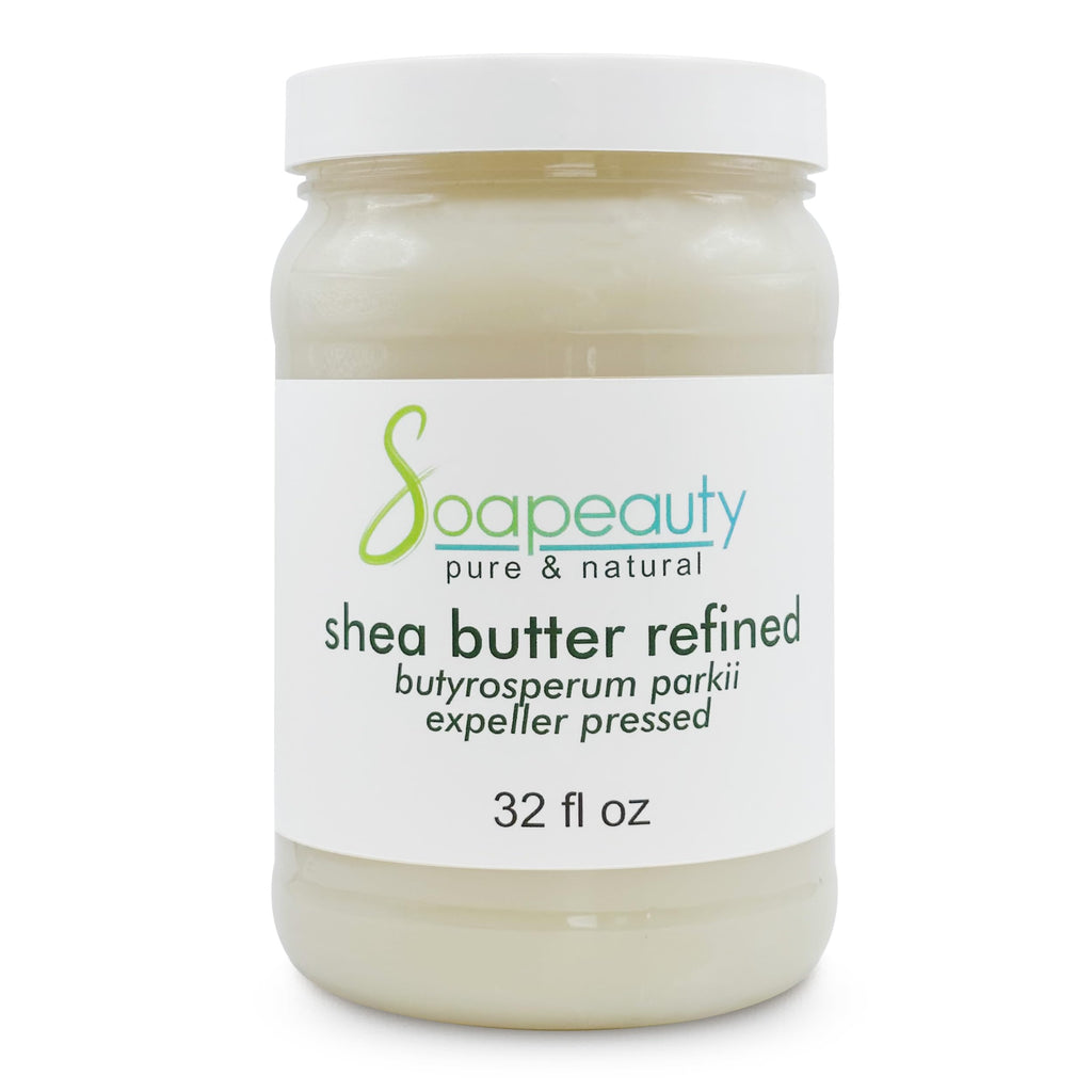 Soapeauty 100% Pure Refined African Shea Butter - Expeller Pressed, Odorless - Pure Moisturizer for Skin & Hair - Ethically Sourced from Ghana | 32 oz