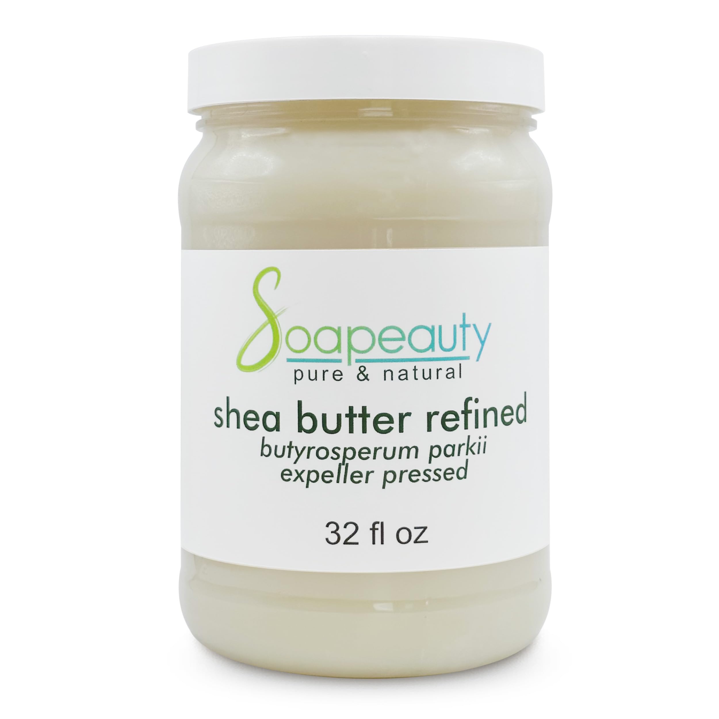 Soapeauty 100% Pure Refined African Shea Butter - Expeller Pressed, Odorless - Pure Moisturizer for Skin & Hair - Ethically Sourced from Ghana | 32 oz