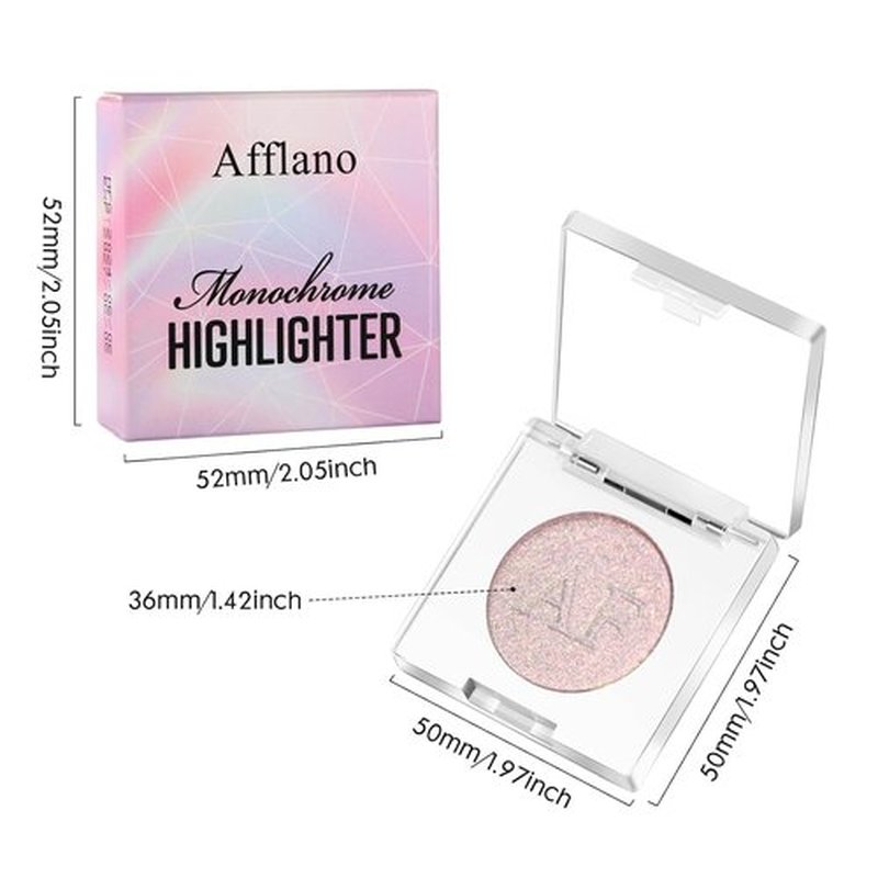 Regine Switzerland Highlighter Makeup Palette - Long-Lasting Formula for Sheer Glow | Translucent Pink & Silver Shimmer