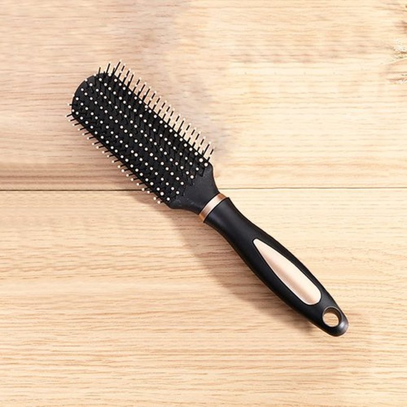 Skiennix Anti-Static Massage Hair Brush - Nylon Bristle Pins for All Hair Types | Rectangle Design