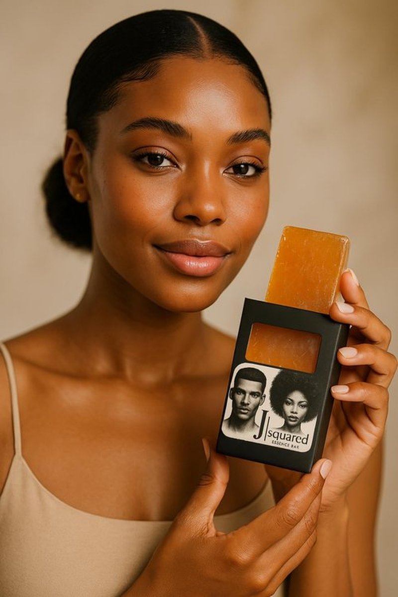 J SQUARED ESSENCE BAR – Organic Turmeric Glow Soap for Face | Kojic Acid, Vitamin C, Collagen, Vitamin E | Dark Spot Corrector | Brightening & Hydrating