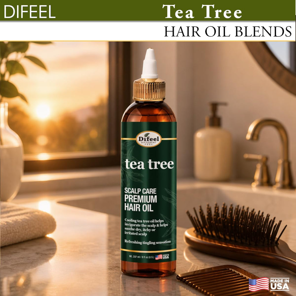 Difeel Scalp Care Tea Tree Premium Natural Hair Oil - Tea Tree Oil 8 oz.