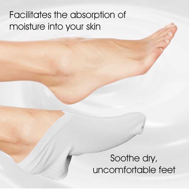 YUXIANLB 6 Pairs Moisturizing Socks Overnight, Lotion Socks for Dry Feet, Cotton Moisture Enhancing Socks, Spa Socks for Cracked Heel Repair, Cosmetic Therapy Socks for Women and Men