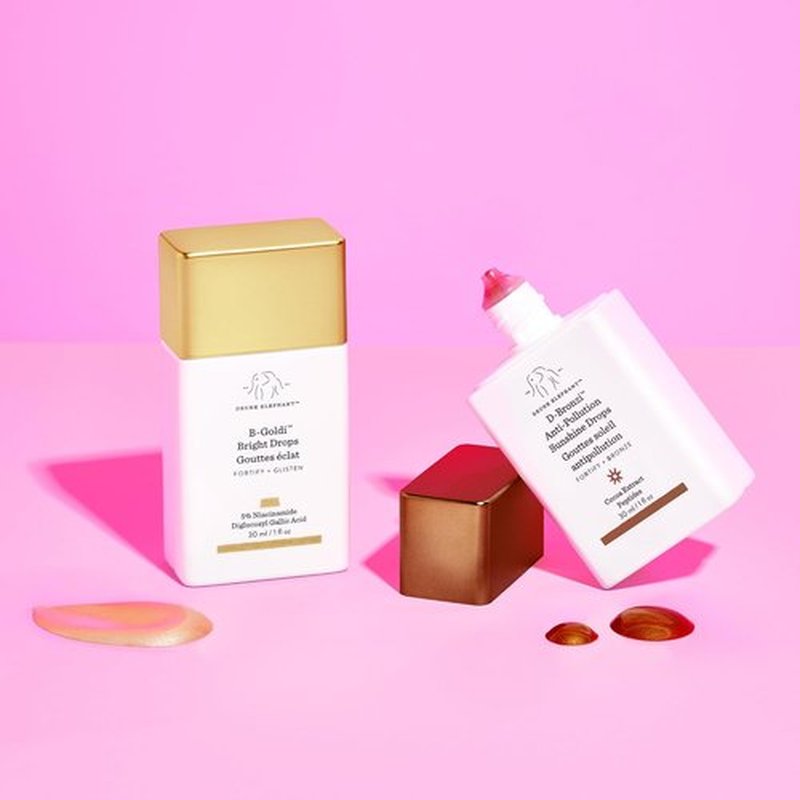 Drunk Elephant Time To Reflect Kit | B-Goldi Bright Drops & D-Bronzi Anti-Pollution Drops - 30 ml Each
