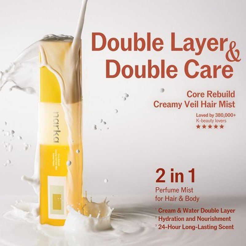 Skiennix Double Layer 2-in-1 Hair Mist - Lightweight Hydrating Spray for Smooth Application | Sunset Honey
