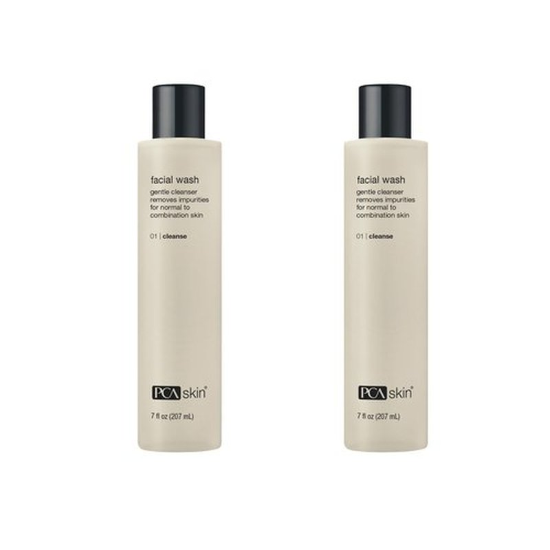 PCA SKIN Gentle Foaming Face Wash, Hydrating Facial Cleanser, Removes Makeup and Hydrates and Purifies Skin, Good for Sensitive, Combination, Normal, and Acne-Prone Skin, 7 oz Bottle, 2 Pack