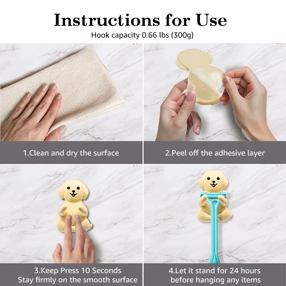 Mhfpl Cute Dog Razor Holder Shower, Cute Gadgets Leg Razor Holder, Relaxing Shower Accessories, Funny Animals Bathroom Decor for Women Mom Sister Friend Wife Girlfriend, Funny Dog Gifts for girlfriend