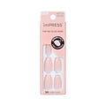 KISS imPRESS Press-On Nails - No Glue Needed, 'Serendipity' Pink, Medium Coffin Shape, 30 Nails Included