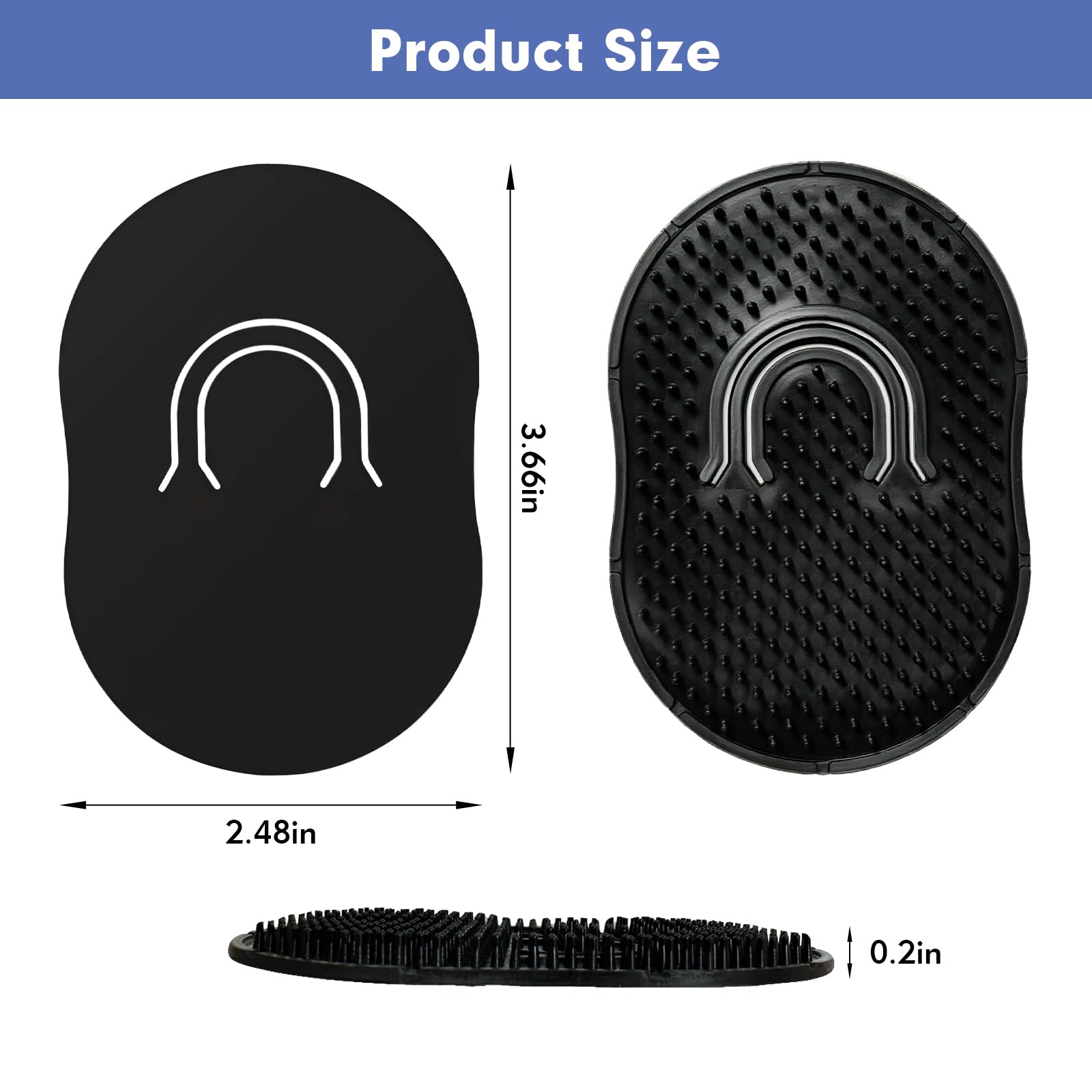 12Pcs Pocket Combs for Men, Soft Portable Hand Comb, Shampoo Scalp Beard Combs Massage Pocket Comb for Men